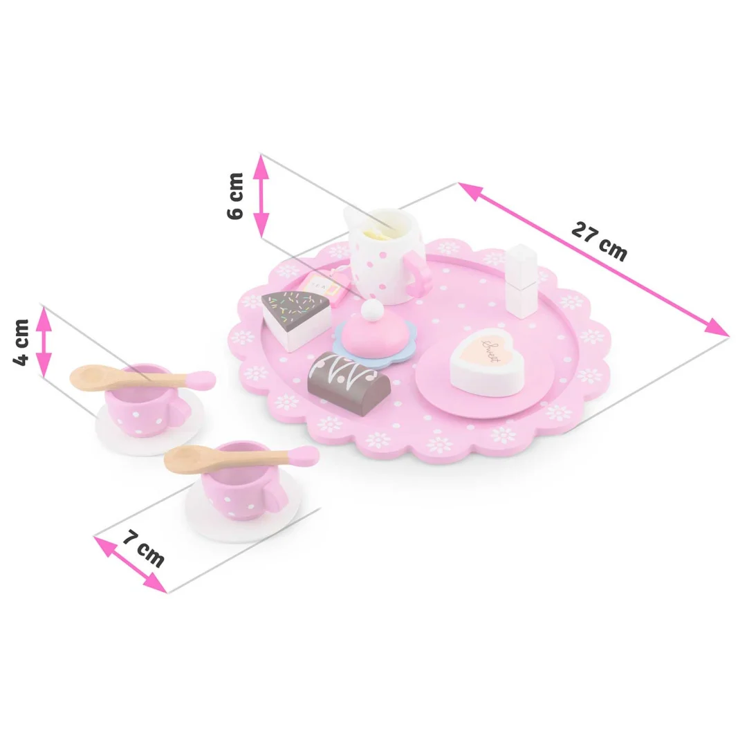 Drveni set za čaj Ricokids RK-869, 26,7 × 23,6 × 6,6 cm, crvena_5