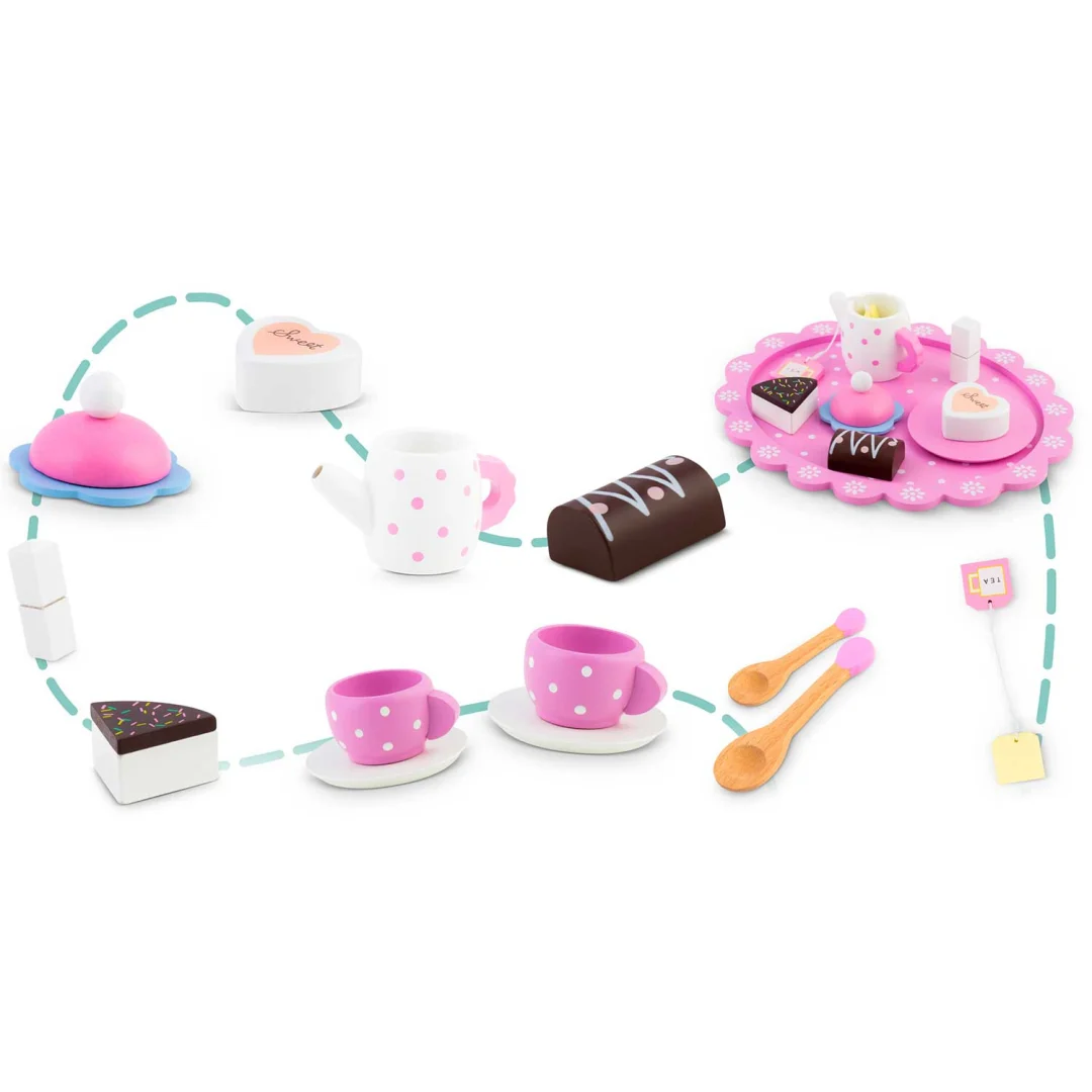 Drveni set za čaj Ricokids RK-869, 26,7 × 23,6 × 6,6 cm, crvena_6