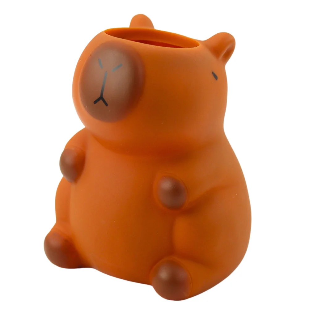 Držač za olovke figurica Kapibara smeđi 10 × 7 cm_3