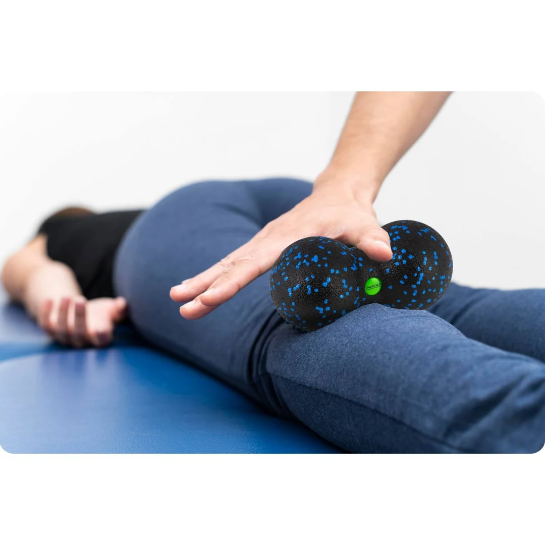 Dvostruka lopta za masažu i fitness NS-966 crno-plava_13