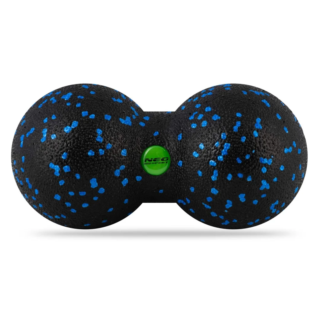 Dvostruka lopta za masažu i fitness NS-966 crno-plava_3