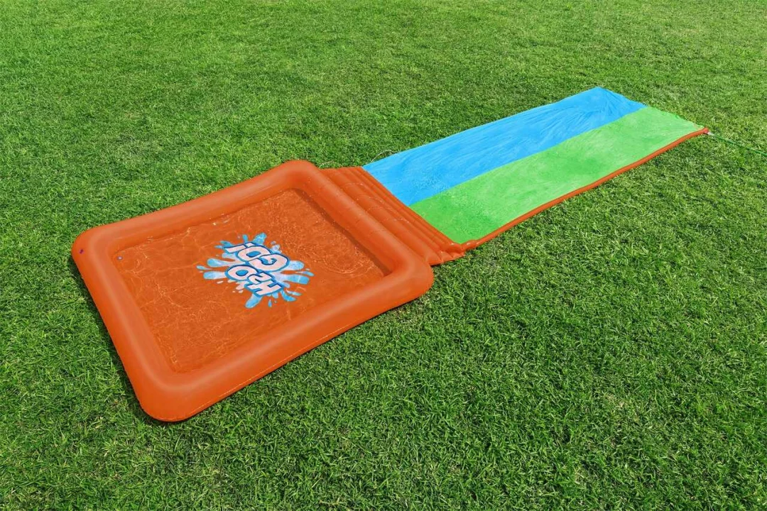 Dvostruki Super Splash vodeni tobogan za djecu 3+ BESTWAY staza 531 cm + dječji bazen 129 l + tuš_2