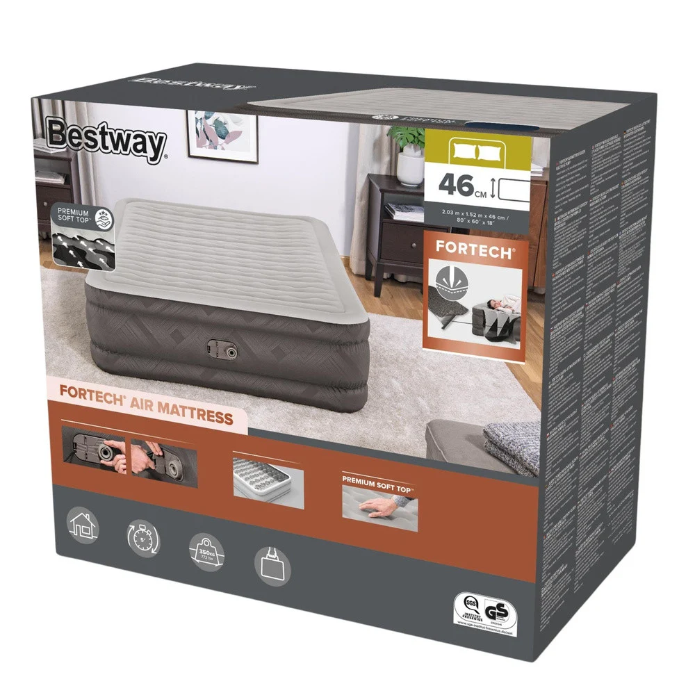Dvostruki napuhni madrac s električnom pumpom 203x152 cm Bestway 69050_8
