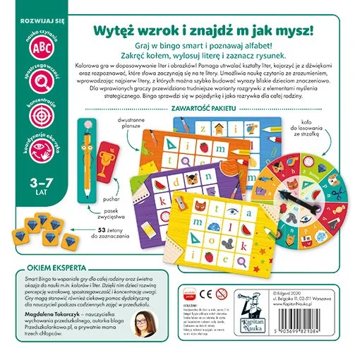 Edukativna igra Abecedni pametni BINGO za djecu od 3-7 godina + Bingo + Učenje slova_6