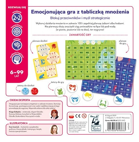 Edukativna igra Žabe ili Rakovi za djecu 6+ Učenje množenja do 100_3