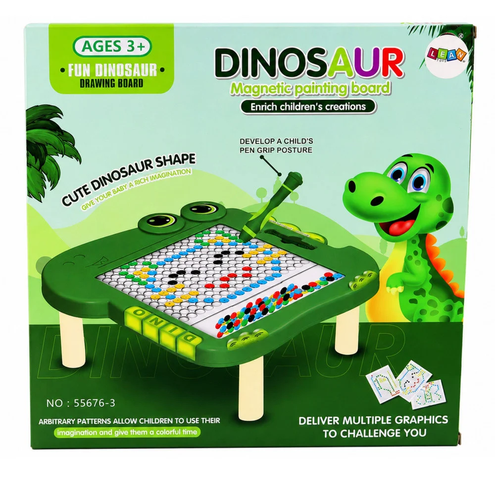 Edukativna magnetska ploča s dinosaurima - slagalica zelena_5