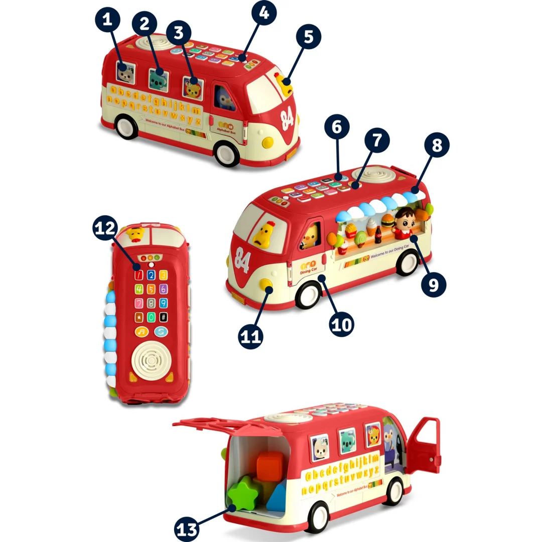 Edukativni autobus Ricokids RK-741 crveni_9