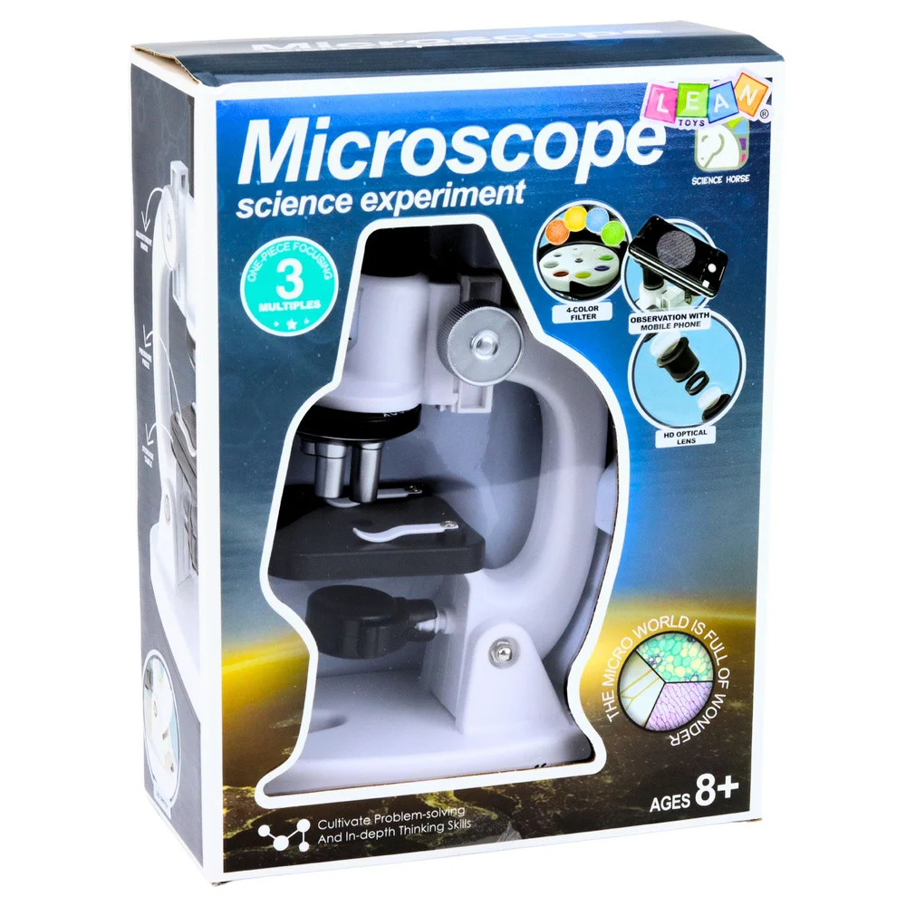Edukativni komplet za mikroskop za djecu Zoom 1200x Dodaci Bijeli_6