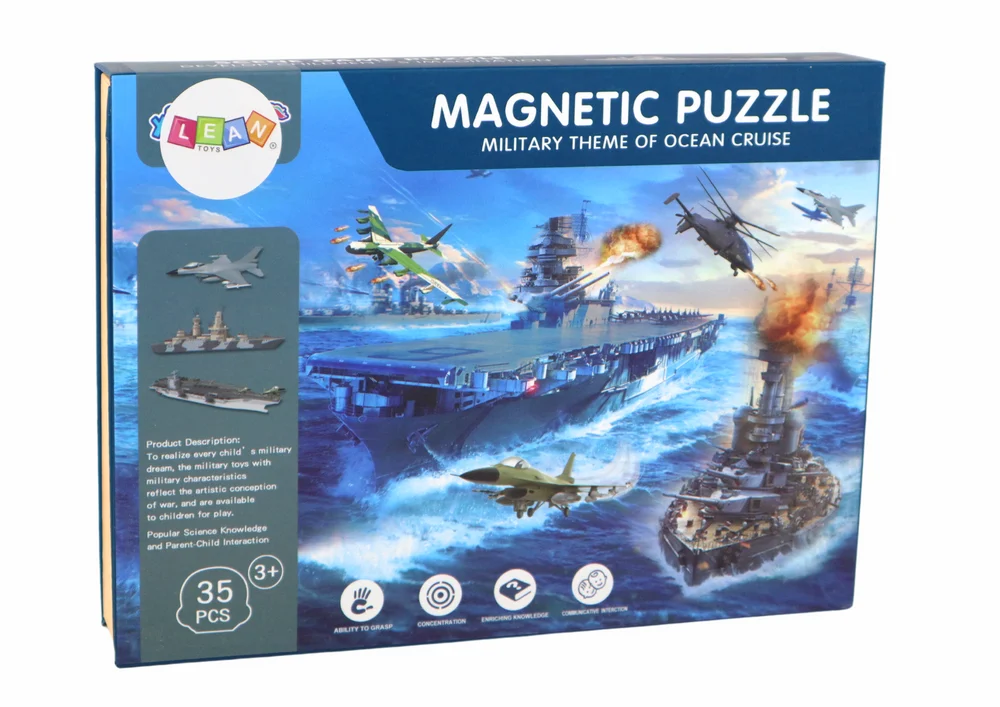 Edukativni magnetski set slagalica, motiv vojnog broda_4