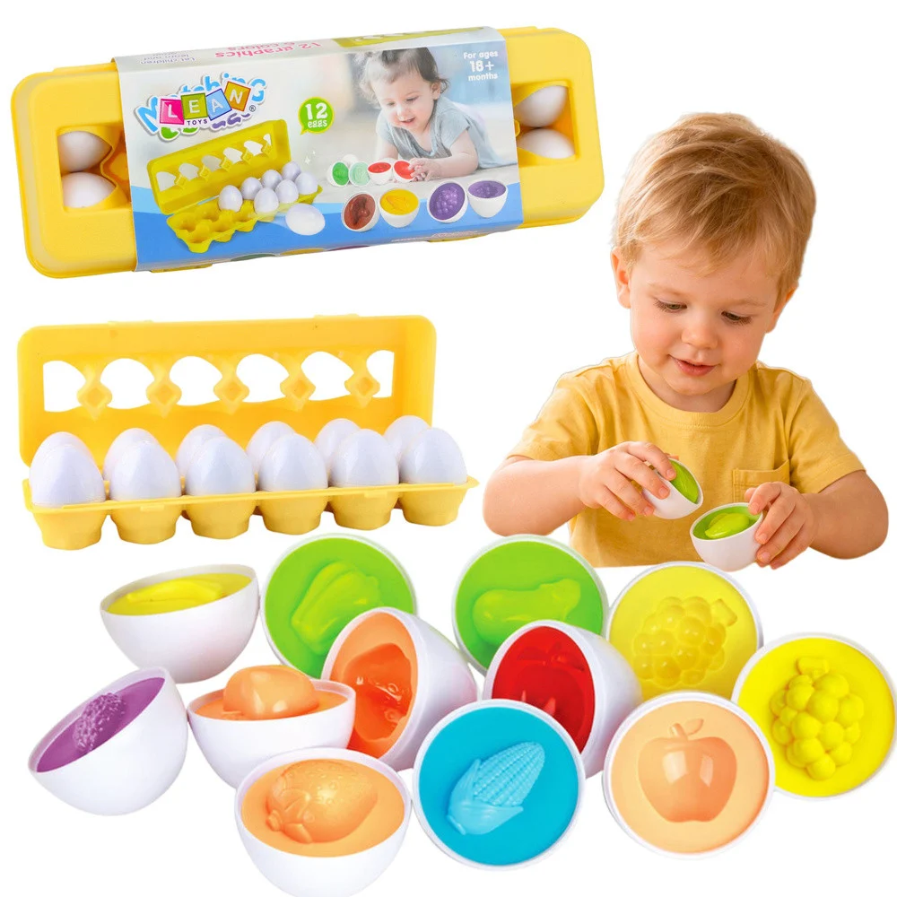Edukativni sorter jaja sparivanje oblika 12 kom_1