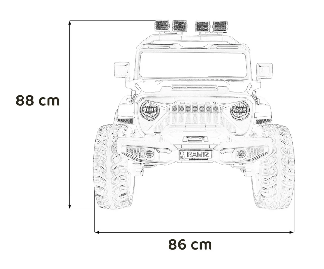Ekstremno sportsko 4x4 vozilo promjenjive veličine, bijelo_2
