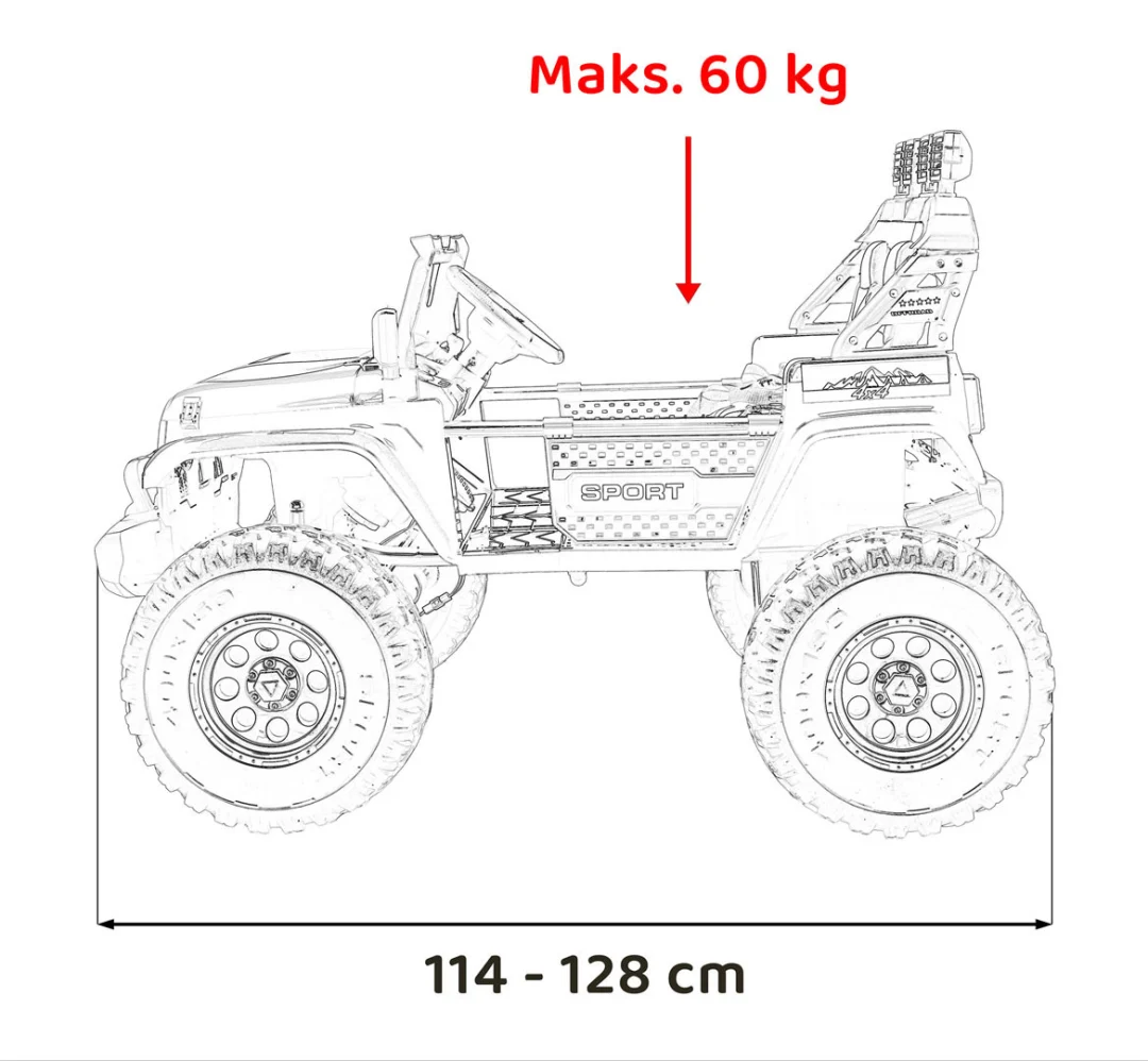 Ekstremno sportsko 4x4 vozilo promjenjive veličine, bijelo_3