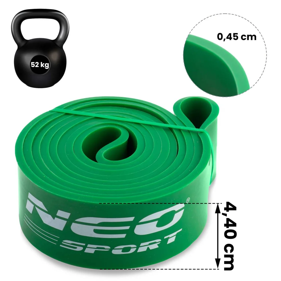 Elastična traka za vježbanje otpora Neo-Sport NS-960, zelena_9