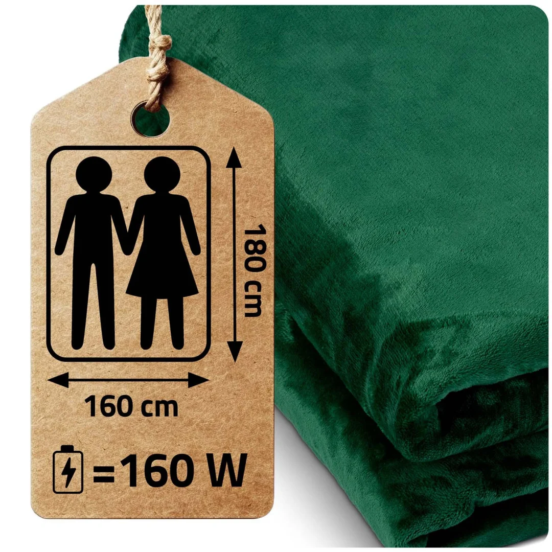 Električna deka 180 x 160 cm Berdsen BD-960, zelena_9