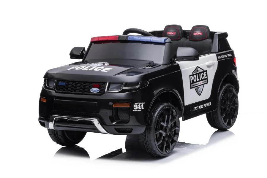 Električna vožnja na biciklu BBH-021 Policijska crna auto na akumulator_11