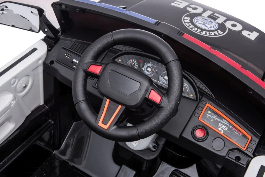 Električna vožnja na biciklu BBH-021 Policijska crna auto na akumulator_13