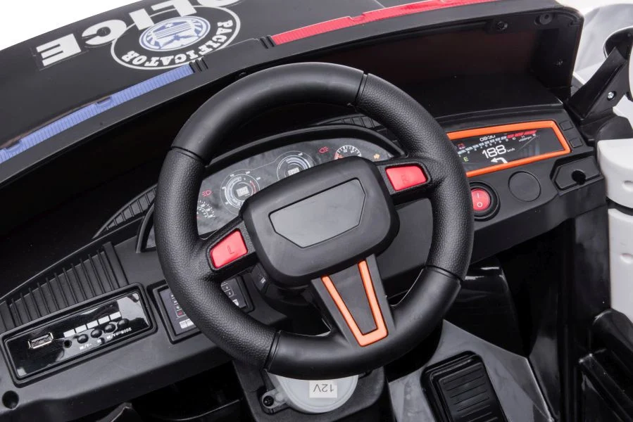 Električna vožnja na biciklu BBH-021 Policijska crna auto na akumulator_16