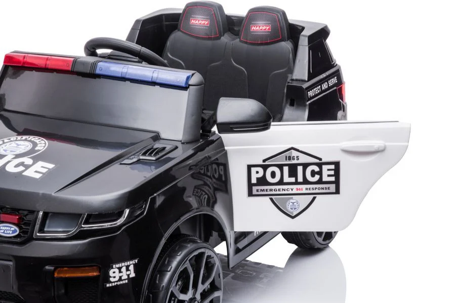 Električna vožnja na biciklu BBH-021 Policijska crna auto na akumulator_20