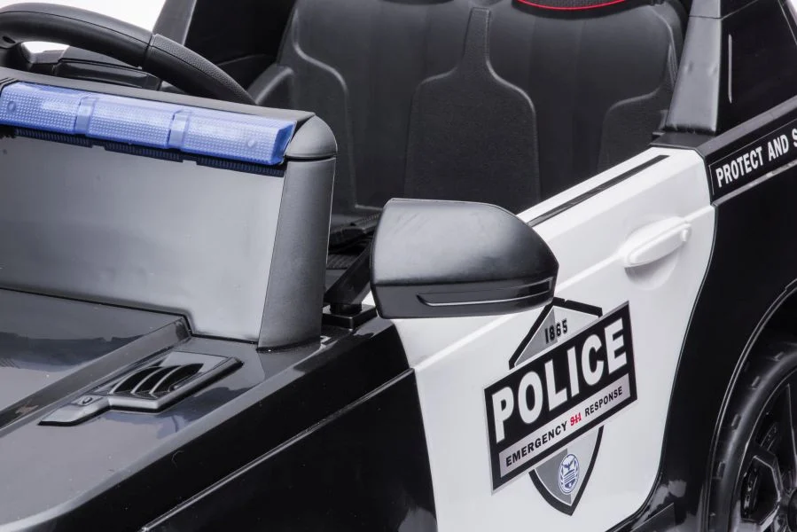 Električna vožnja na biciklu BBH-021 Policijska crna auto na akumulator_6