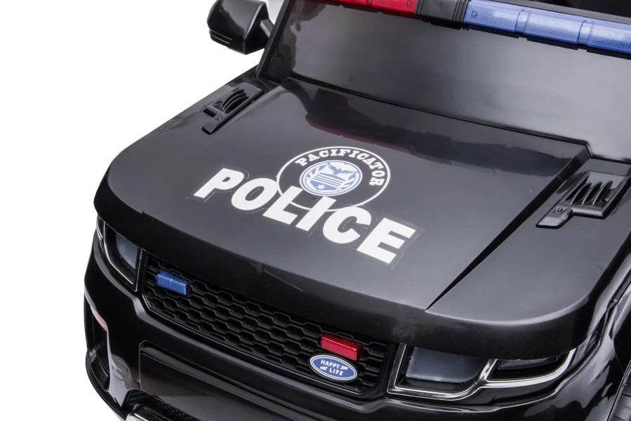 Električna vožnja na biciklu BBH-021 Policijska crna auto na akumulator_9