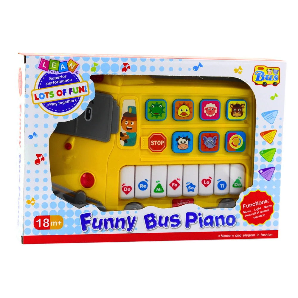 Električni edukativni klavir za malu djecu Žuti autobus_3