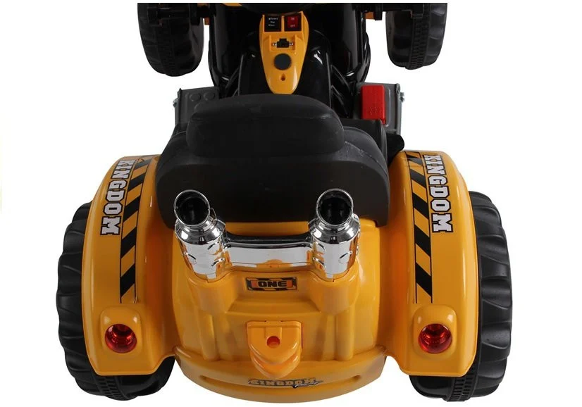 Električni traktor s bagerom na akumulator, narančasti auto na akumulator_4