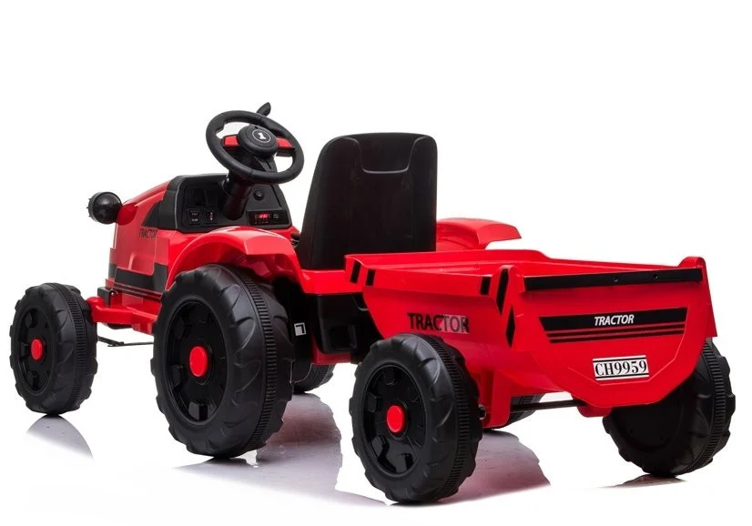 Električni traktor za vožnju CH9959 crveni auto na akumulator_4