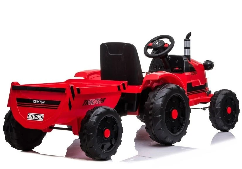 Električni traktor za vožnju CH9959 crveni auto na akumulator_5