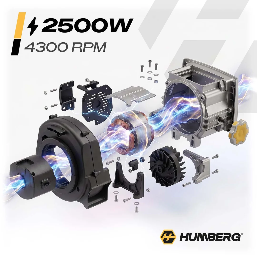Električni usitnjivač grana 2500 W + 2x vreće od 45 l Humberg HM-650_8