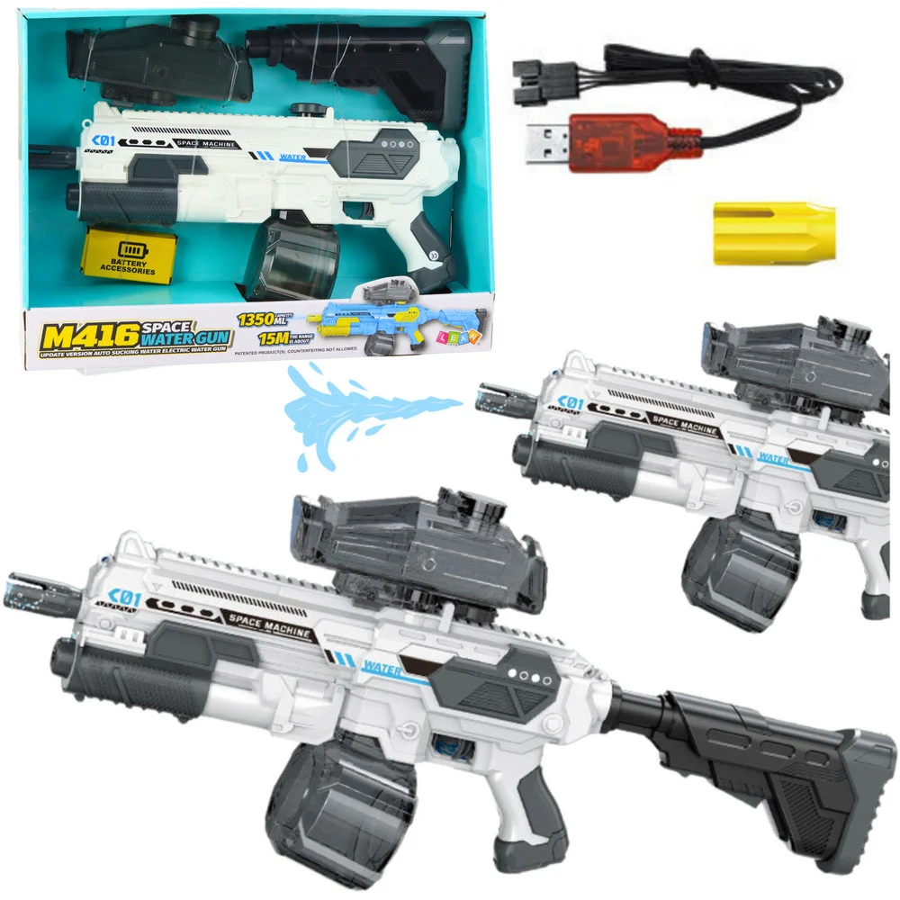 Električni vodeni pištolj M416 Space bijelo-sivi 1350 ml_1
