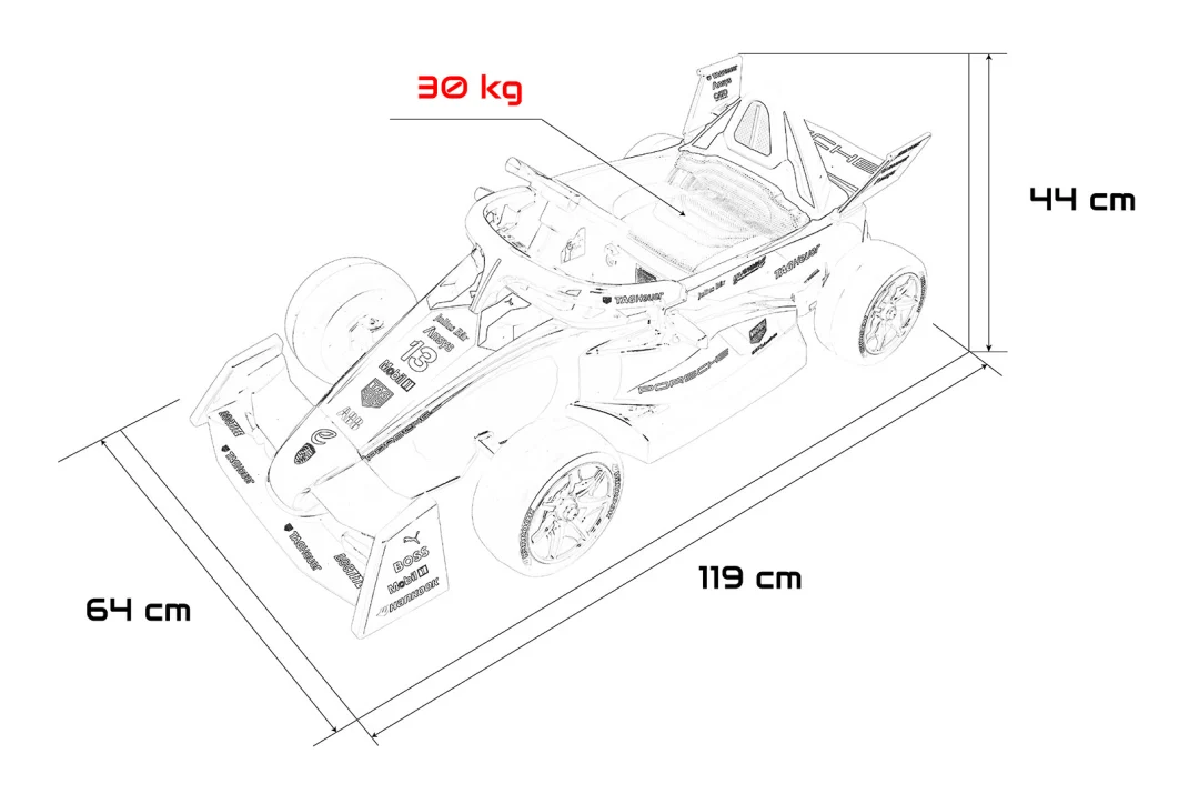 Električno vozilo Porsche Formula E crveni auto na akumulator_2