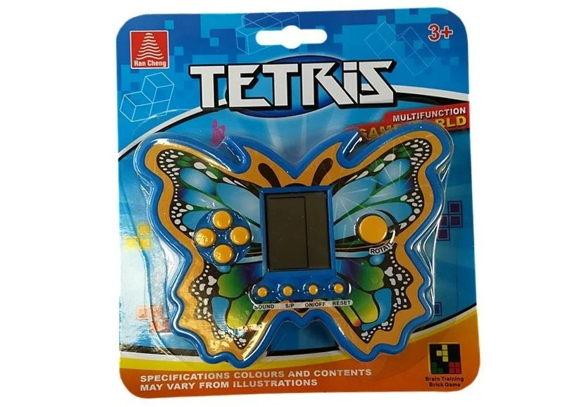 Elektronička igra Tetris leptir, plava, 12,5 × 9 cm_2