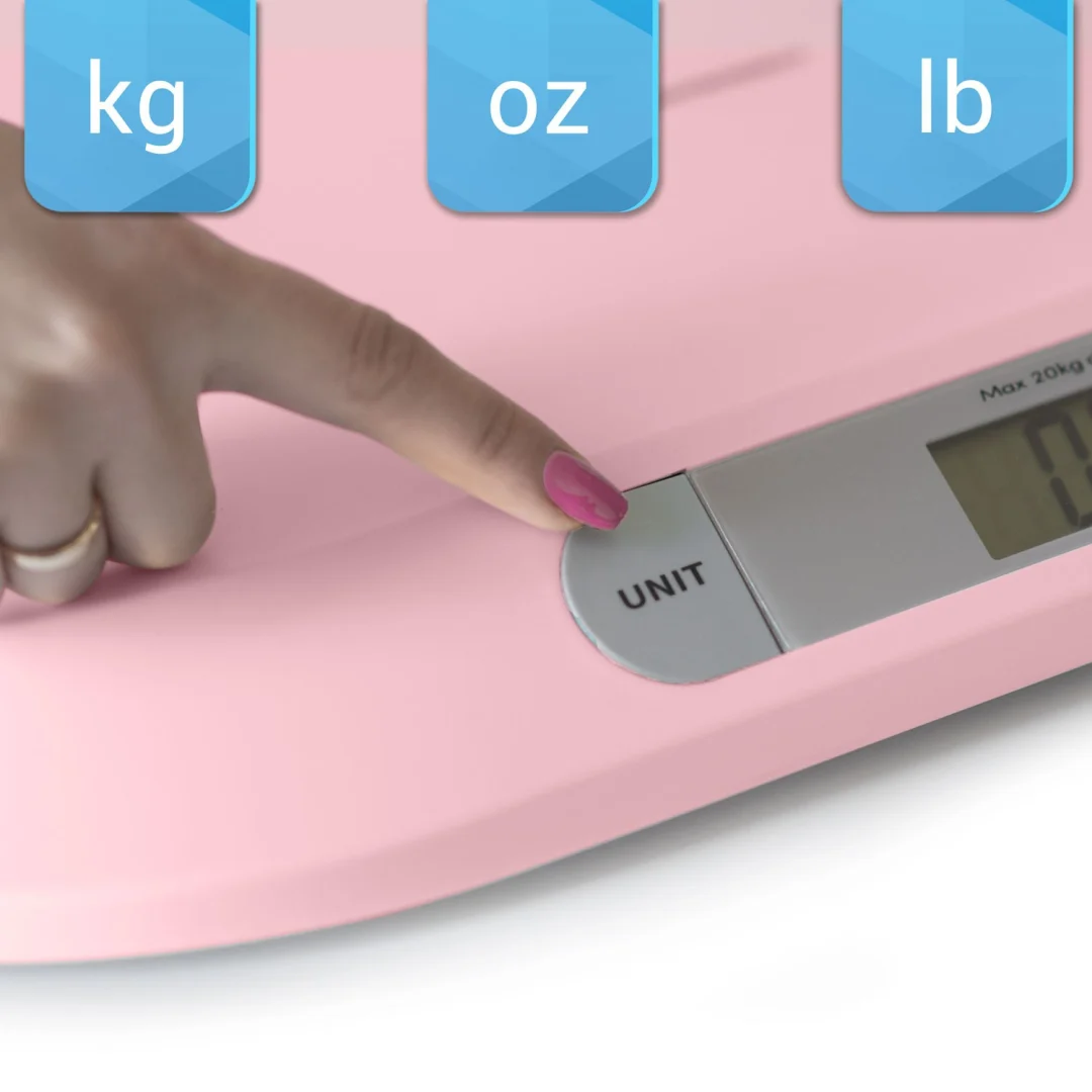 Elektronička vaga za bebe BW-144, ružičasta_4