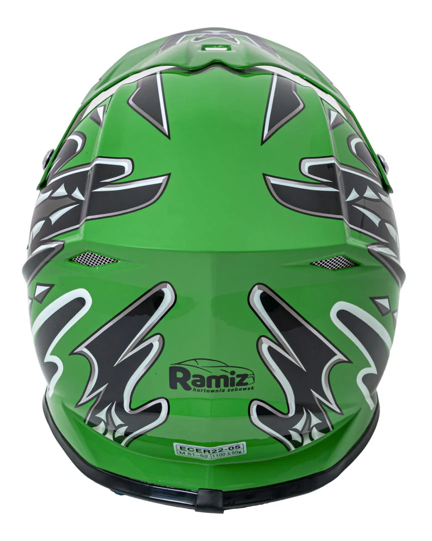 Enduro kaciga zelena M_6