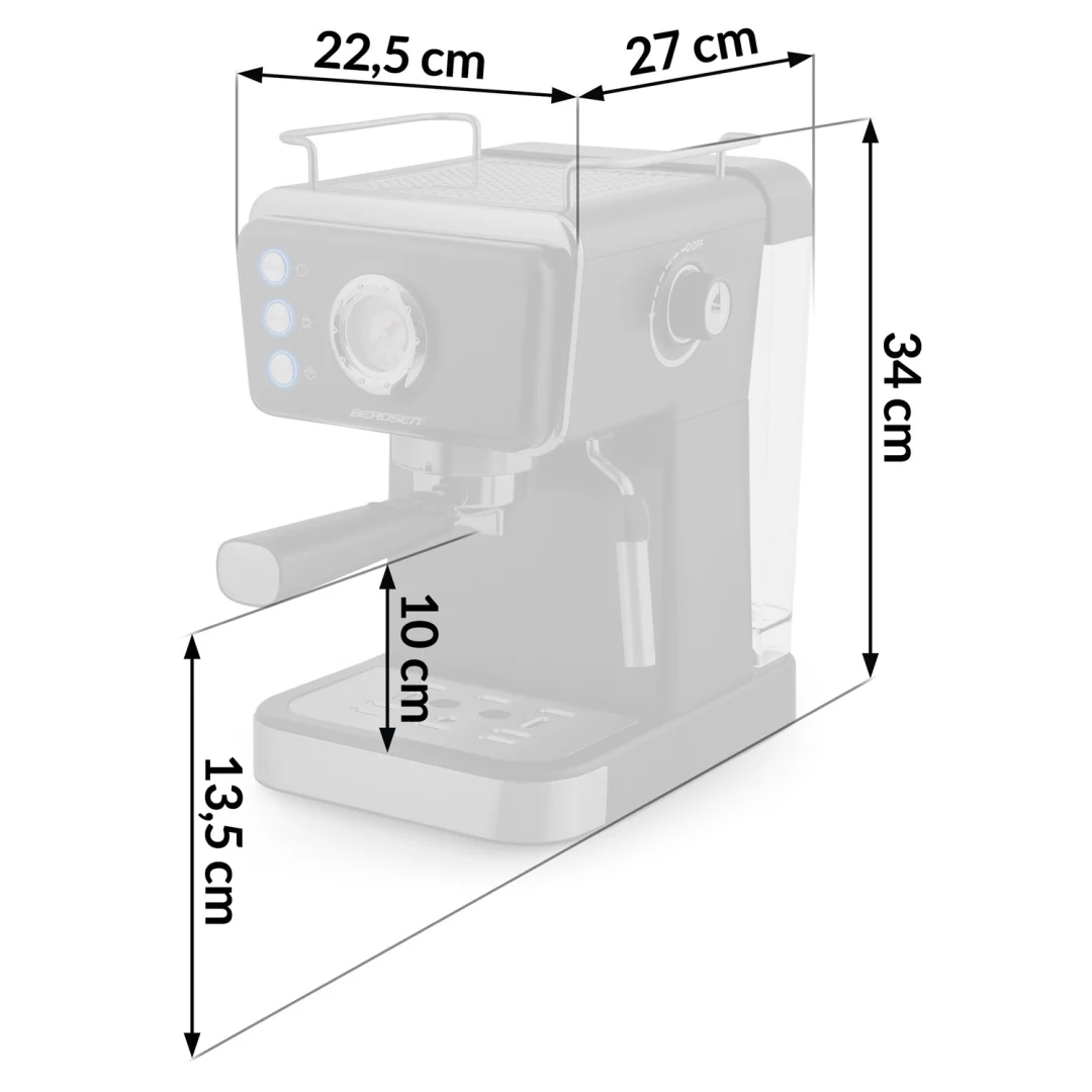 Espresso aparat Berdsen BD-772 20 bar crni_3