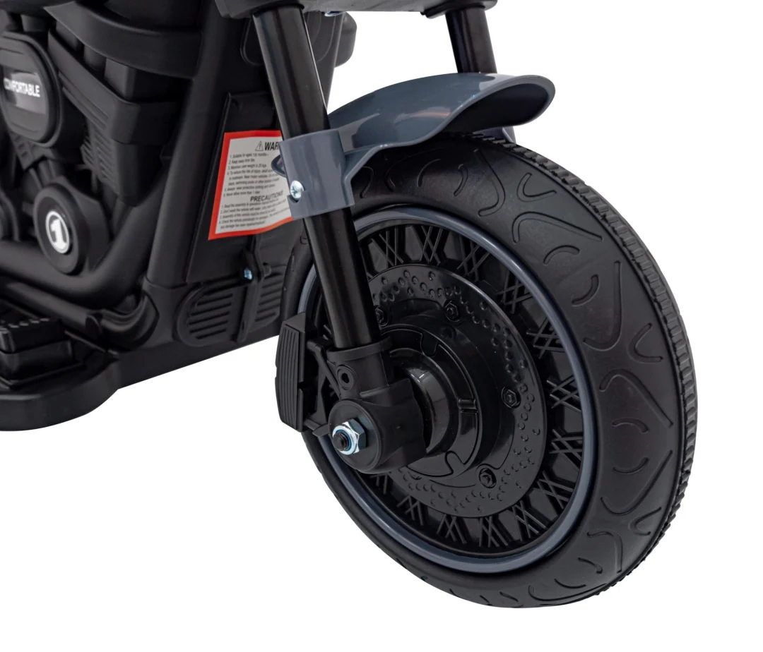 FASTER Chopper Dječji motocikl na baterije, sivi + FM radio + audio ploča + LED motor na akumulator_12