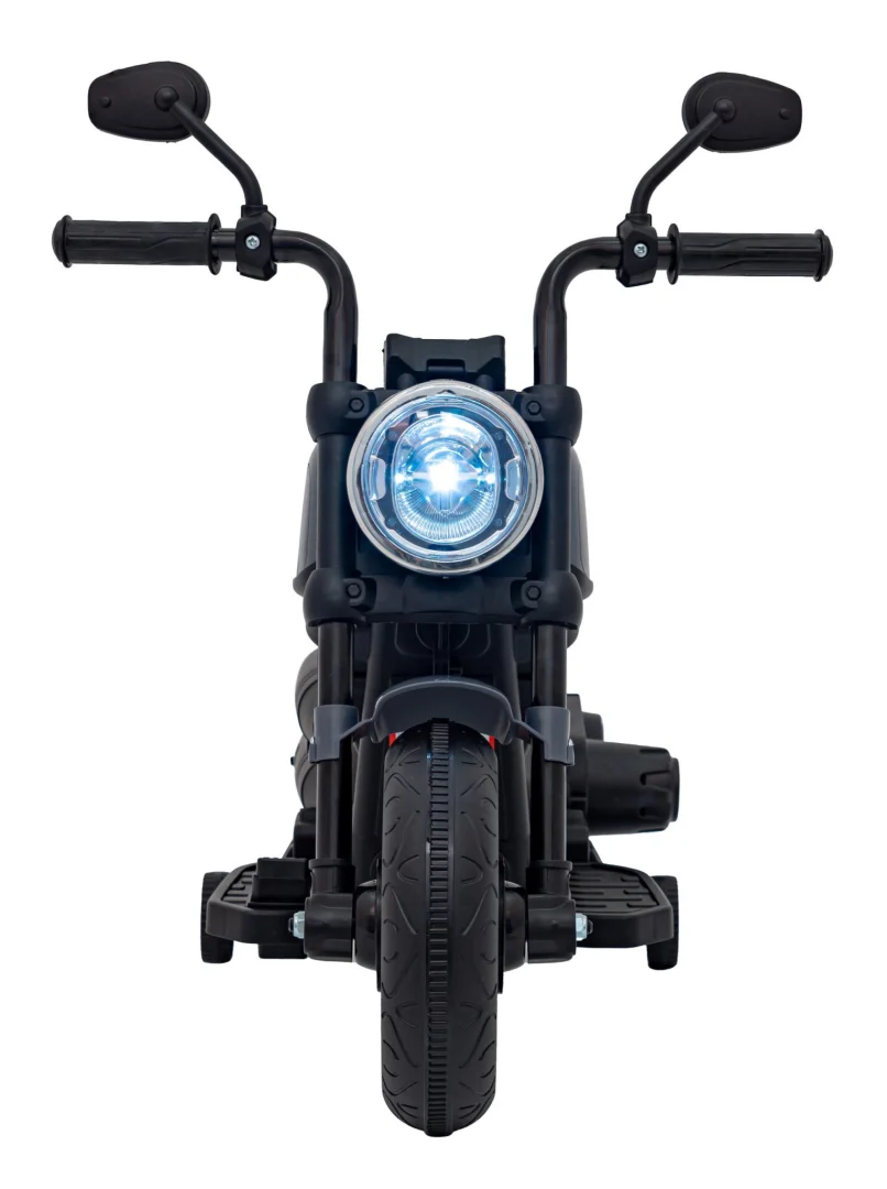 FASTER Chopper Dječji motocikl na baterije, sivi + FM radio + audio ploča + LED motor na akumulator_4
