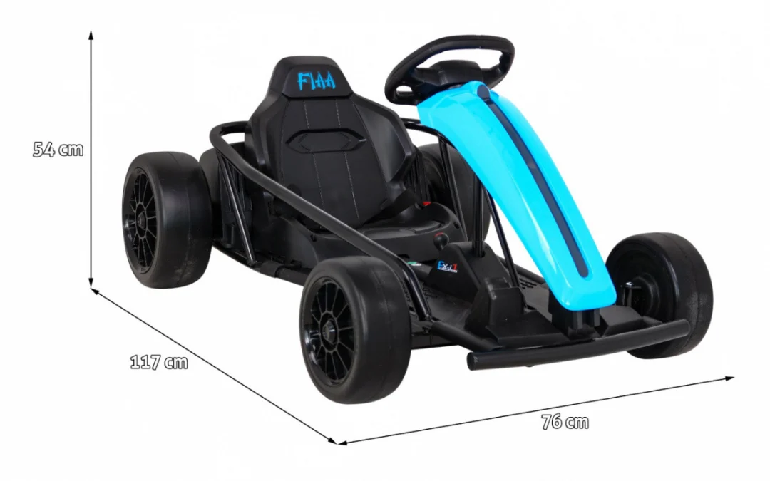 FX1 Drift Master Go-kart na baterije za djecu, plavi + Drift funkcija + EVA kotači, plava_2
