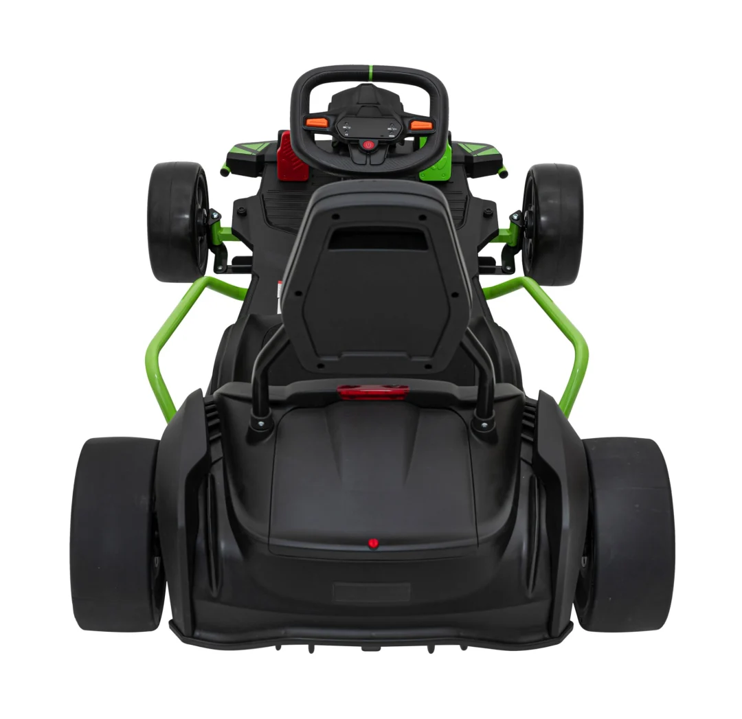 Fast 3 Drift baterijski Gokart za djecu crni + Drift funkcija + 2x150W motora + LED radio + sigurnosni pojasevi, crna auto na akumulator_10