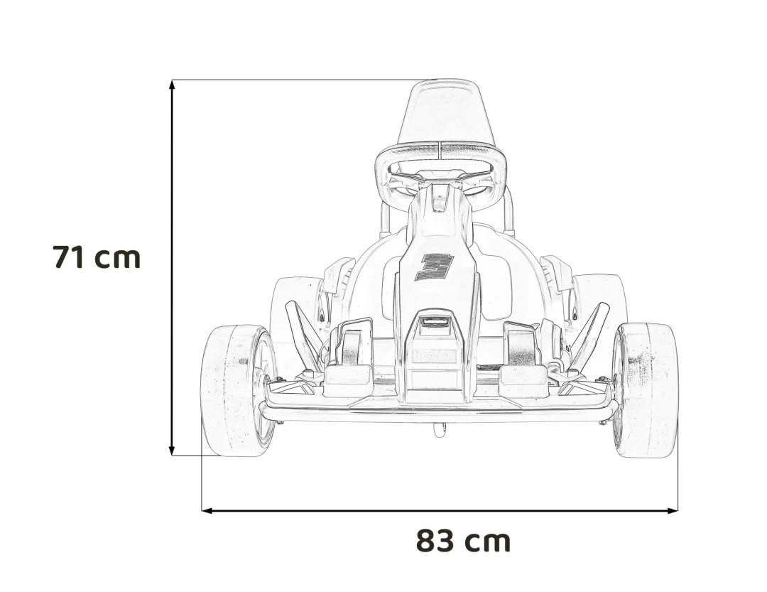 Fast 3 Drift baterijski go-kart za djecu bijeli + Drift funkcija + 2x150W motora + LED, bijela auto na akumulator_2