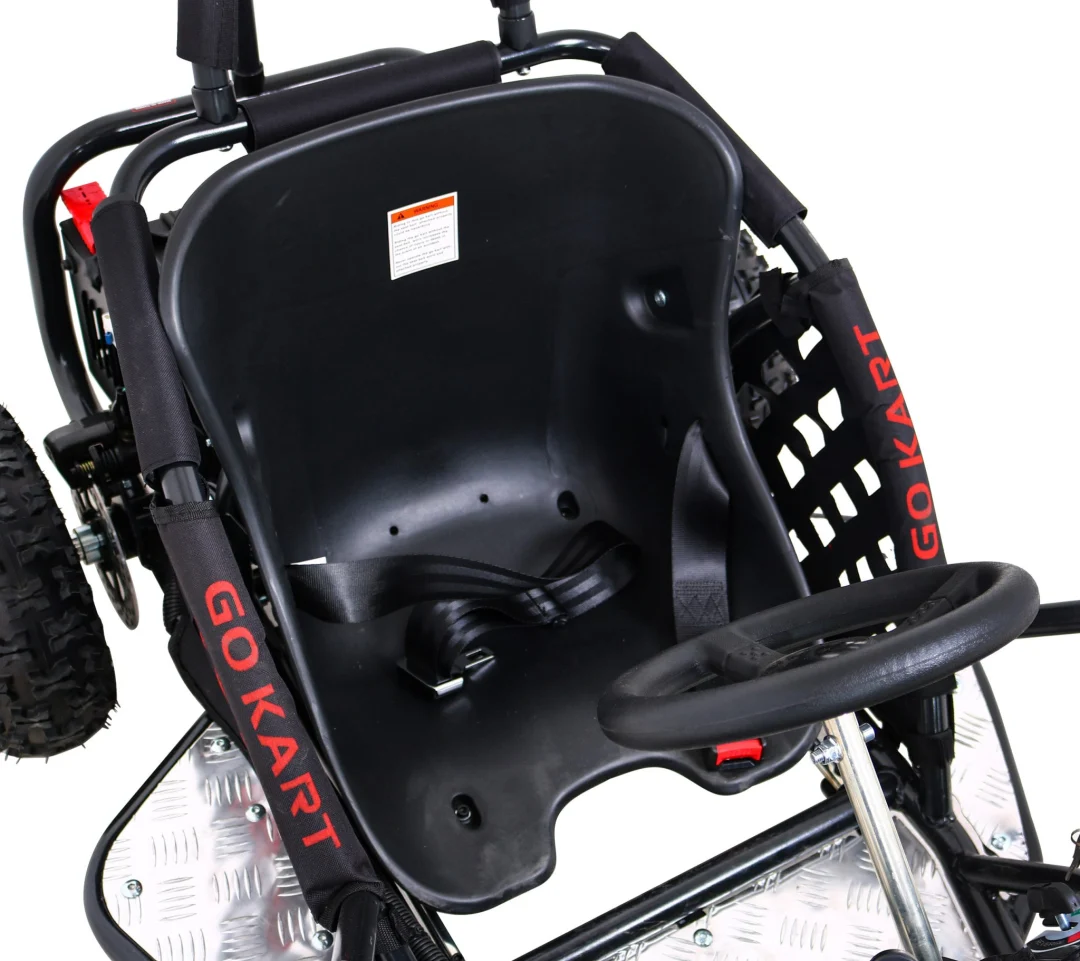 Fast Dragon baterijski karting zeleni 30 km/h + motor od 1000 W + kotači na napuhavanje + podešavanje sjedala + sigurnosni pojasevi, zelena motor na akumulator_9