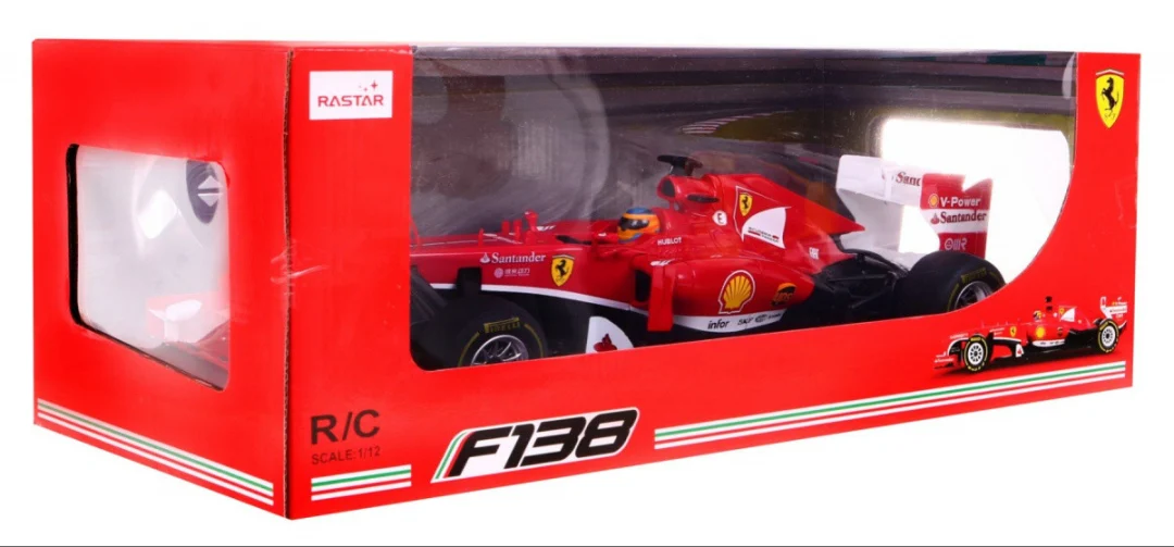 Ferrari F138 RASTAR model 1:12 trkaći automobil na daljinsko upravljanje + 2,4 GHz, crvena_7