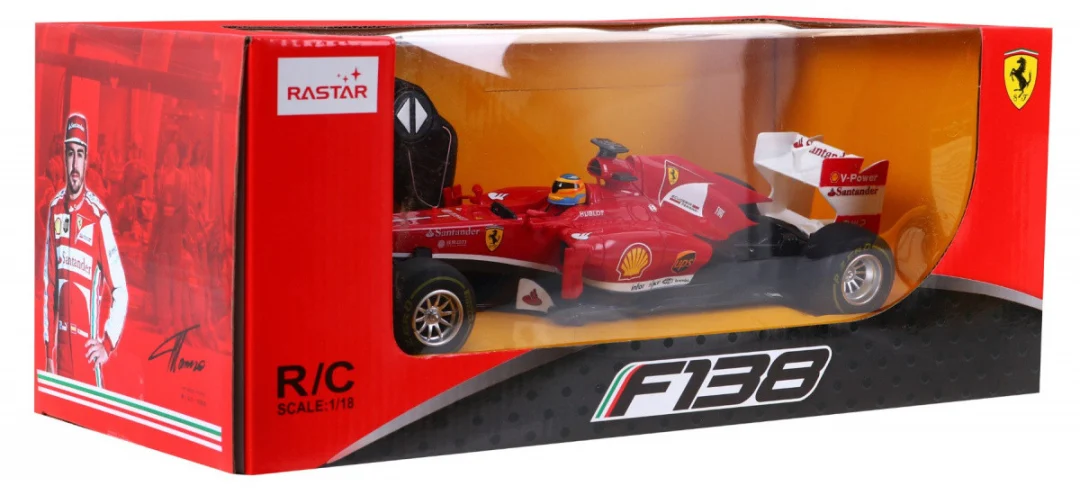 Ferrari F138 RASTAR model 1:18 trkaći automobil na daljinsko upravljanje + 2,4 GHz, crvena_7