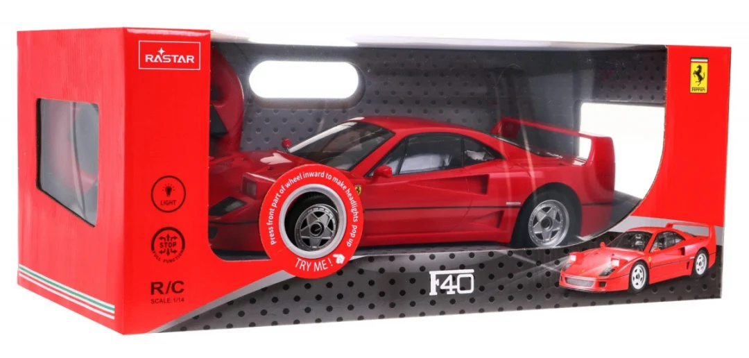 Ferrari F40 RASTAR model 1:14 Automobil na daljinsko upravljanje + 2,4 GHz daljinski, crvena_8