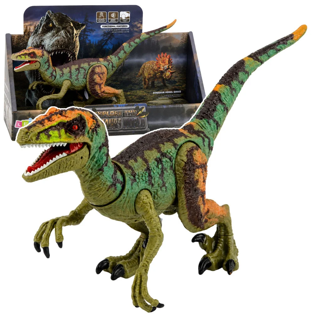 Figurica dinosaura Velociraptor sa zvukovima i pomičnim udovima_1