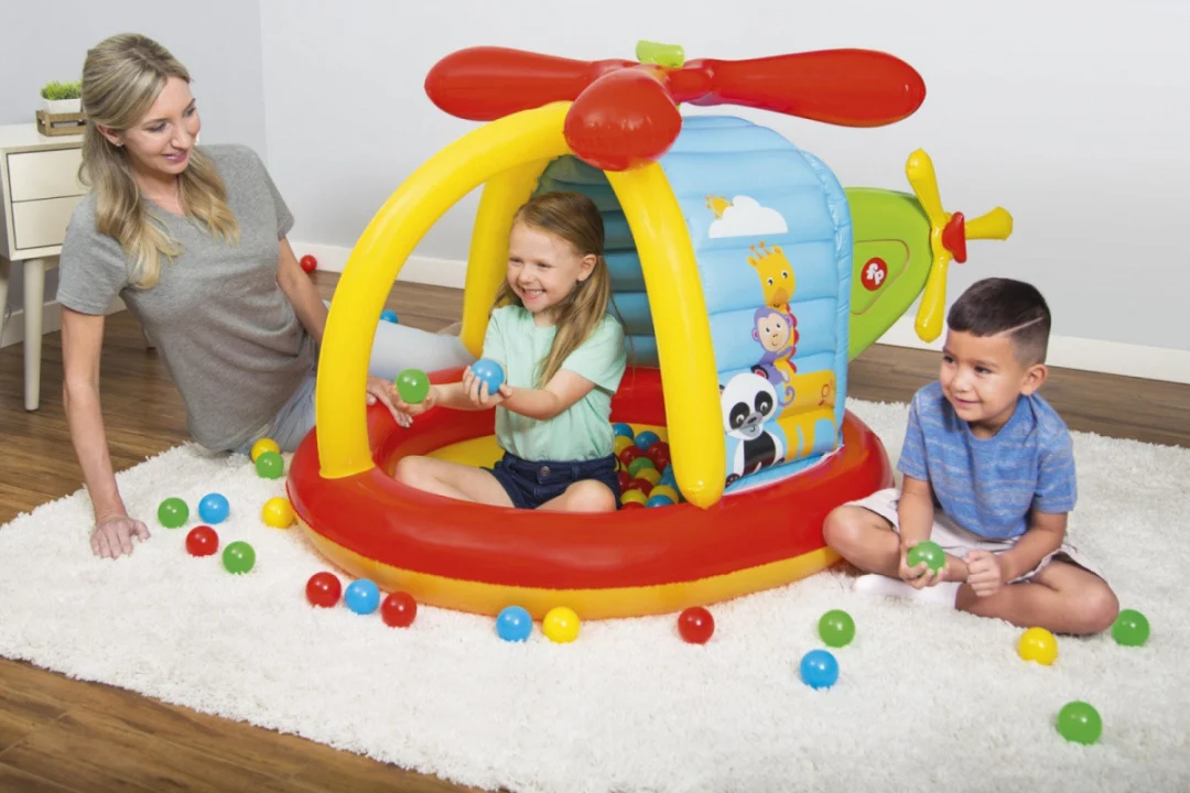 Fisher-Price Napuhavano igralište za djecu Bazen Helikopter BESTWAY 155x102x91cm + Loptice_2