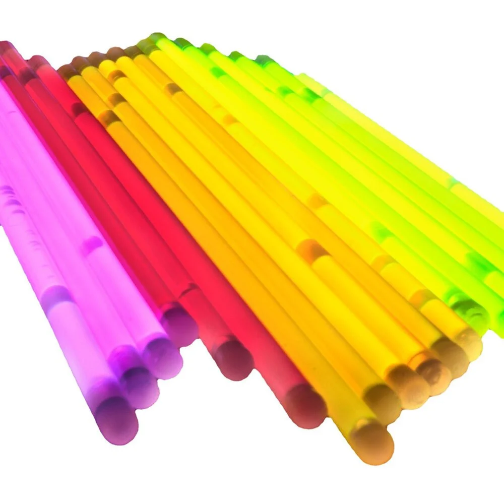 Fluorescentne trake za glavu, 100 komada, mnogo boja, svijetle u mraku_2