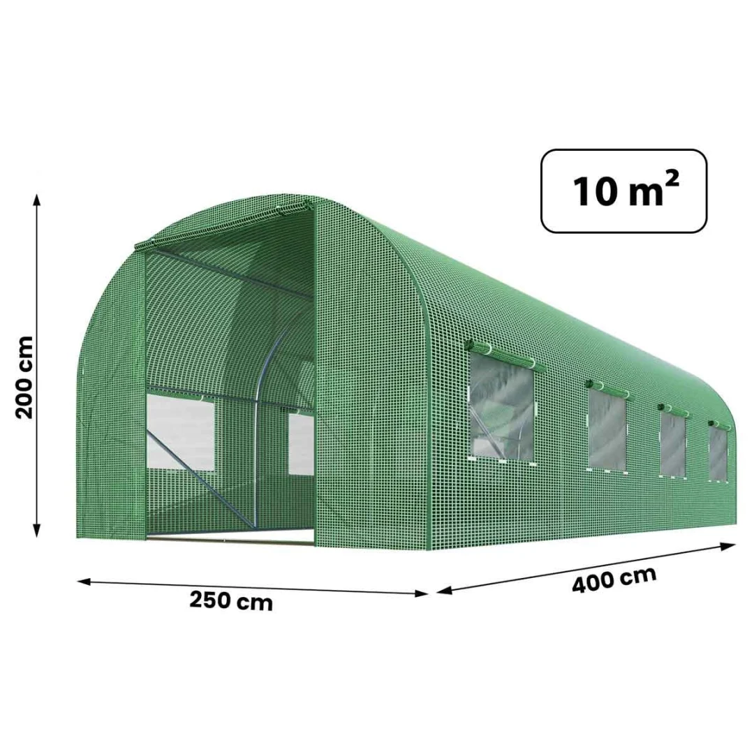 Folija za vrtni tunel 2,5x4m (10m2) Plonos, zelena, var. 4973-F_5