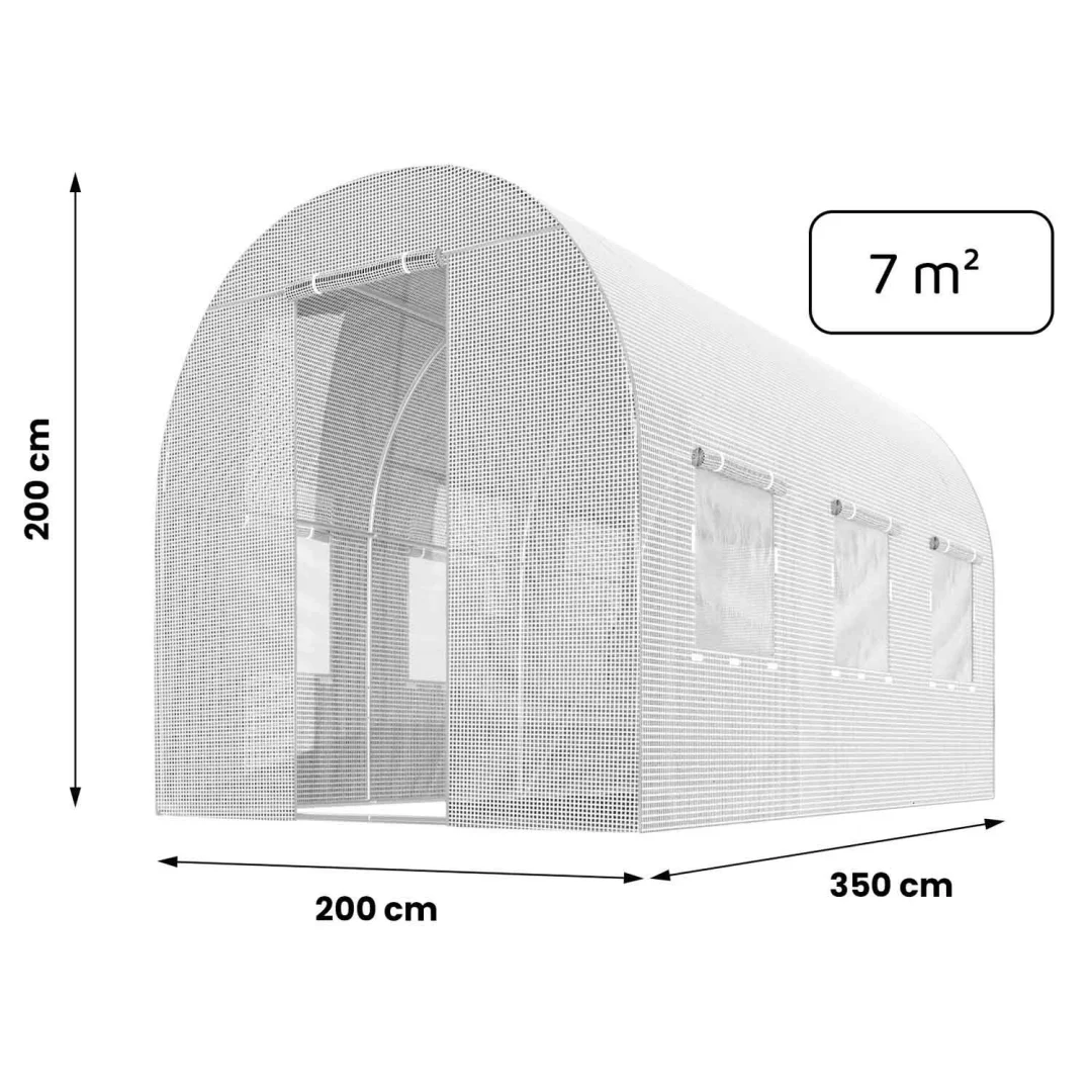 Folija za vrtni tunel 2x3,5m (7m2) bijela Plonos_7