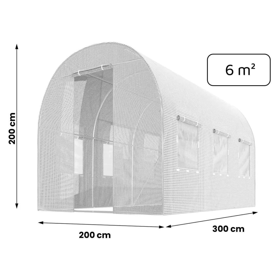 Folija za vrtni tunel 2x3m (6m2) bijela Plonos_5